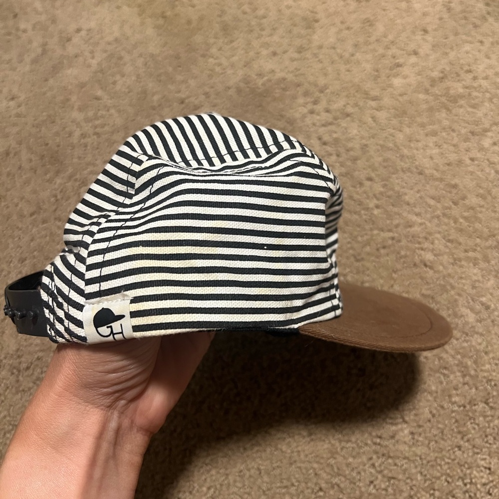 Striped Black and White Kids Hat